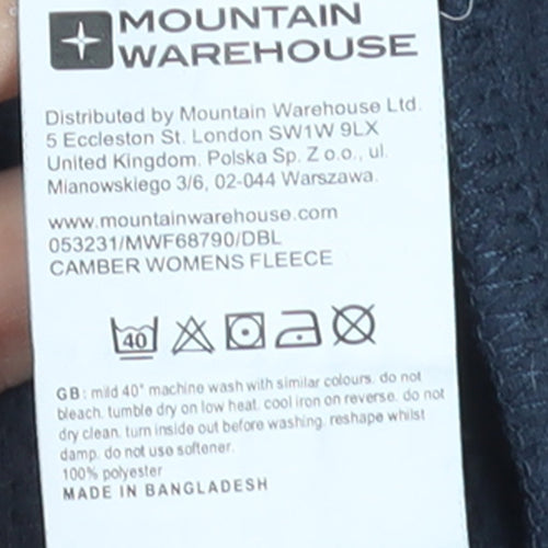 Mountain Warehouse Unisex Blue Fleece L Pullover Sweatshirt
