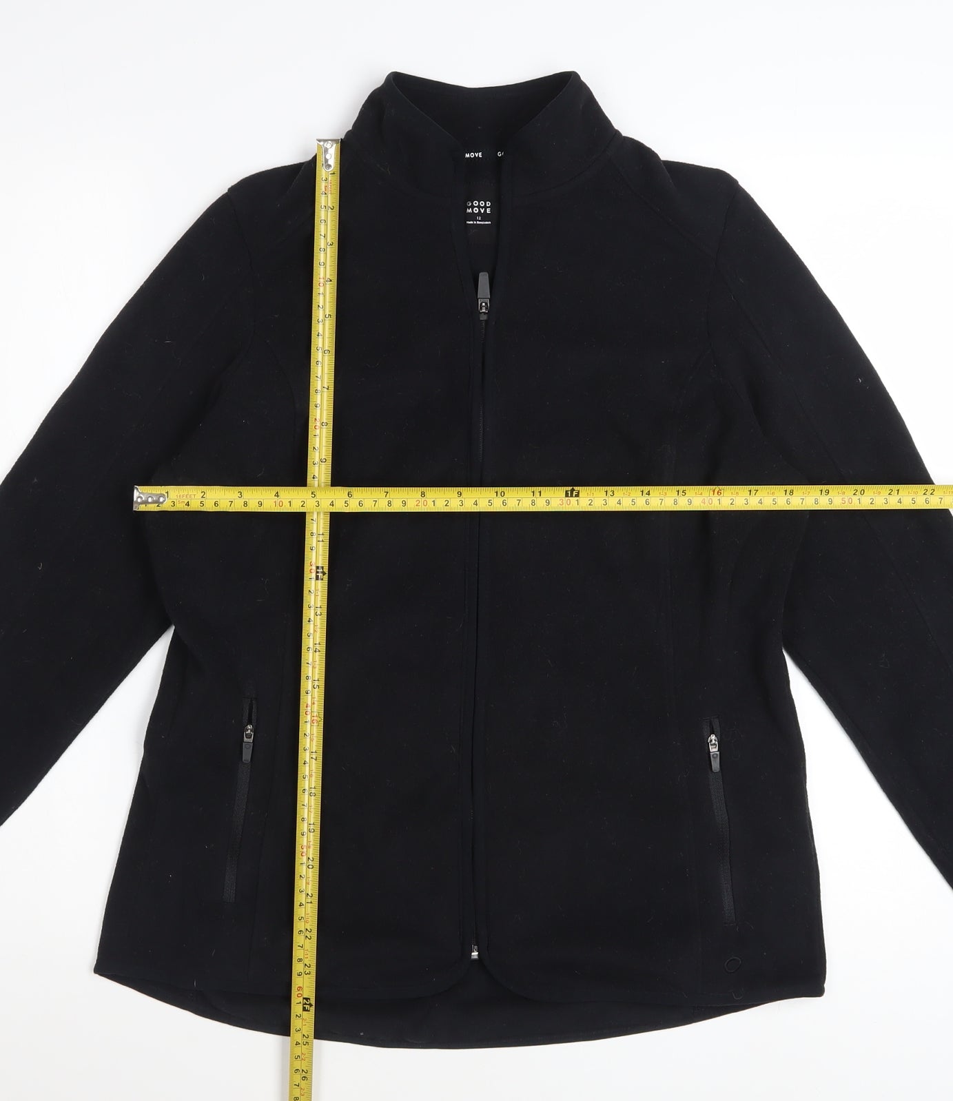 Marks and Spencer Women’s Black Fleece Zip Jacket Size 12