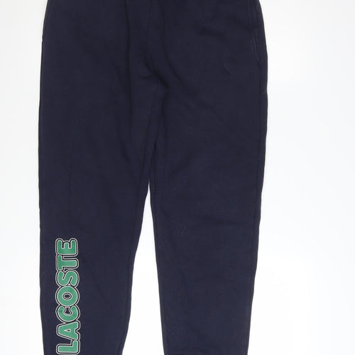 Lacoste Mens Blue Jogger Sweatpants M Elastic Waist Logo