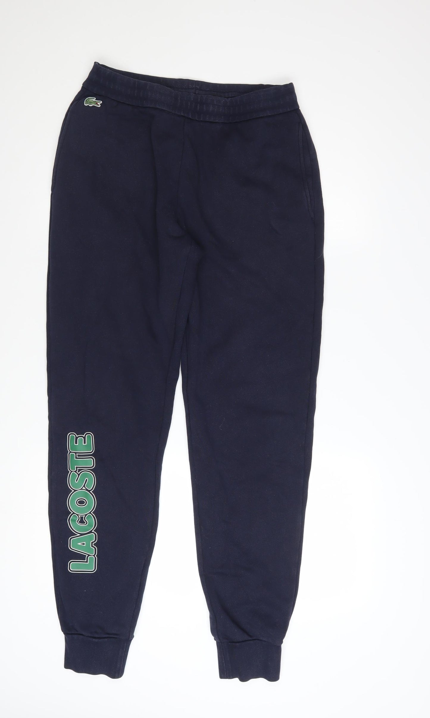 Lacoste Mens Blue Jogger Sweatpants M Elastic Waist Logo
