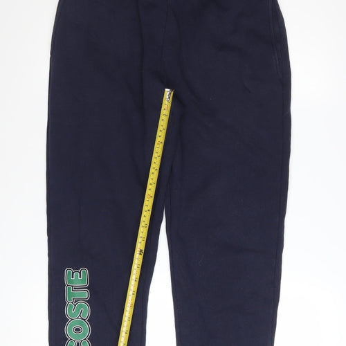 Lacoste Mens Blue Jogger Sweatpants M Elastic Waist Logo