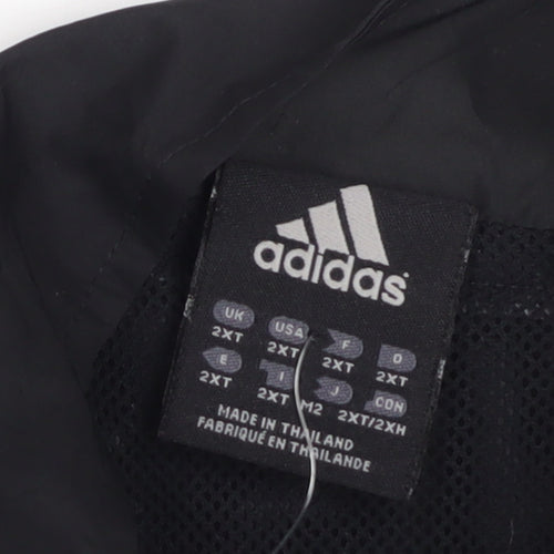 Adidas Men's Black 2XL Basic 1/4 Zip Sports Jacket