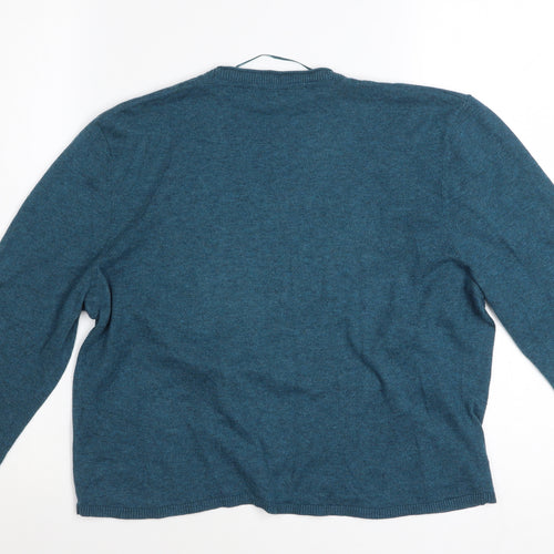 Seasalt Women Blue Organic Cotton Cardigan UK 12 Long Sleeve Knit
