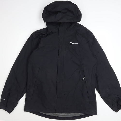 Berghaus Men's Black XL Waterproof Hooded Rain Jacket