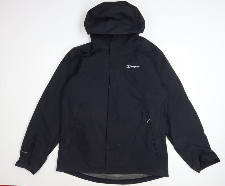Berghaus Men's Black XL Waterproof Hooded Rain Jacket