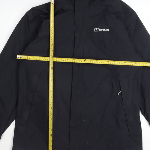 Berghaus Men's Black XL Waterproof Hooded Rain Jacket