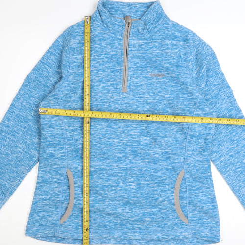 Weird Fish Womens Blue 1/4 Zip Pullover Sweatshirt Size 14
