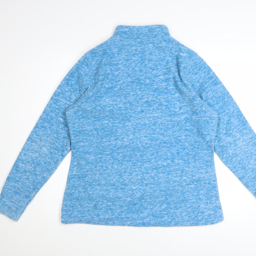 Weird Fish Womens Blue 1/4 Zip Pullover Sweatshirt Size 14