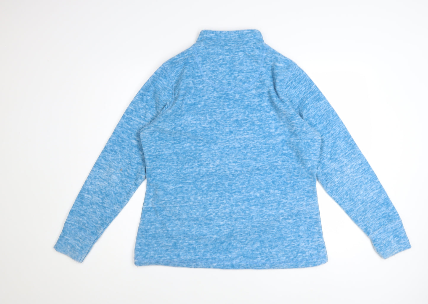 Weird Fish Womens Blue 1/4 Zip Pullover Sweatshirt Size 14