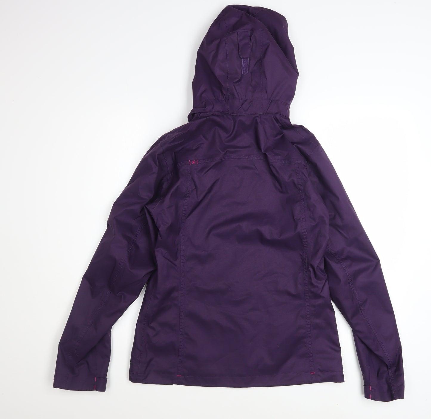 Quechua Women's Purple Waterproof Hooded Rain Jacket Size 8