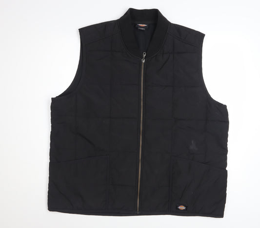 Dickies Men’s Black Quilted Work Bodywarmer Waistcoat XL