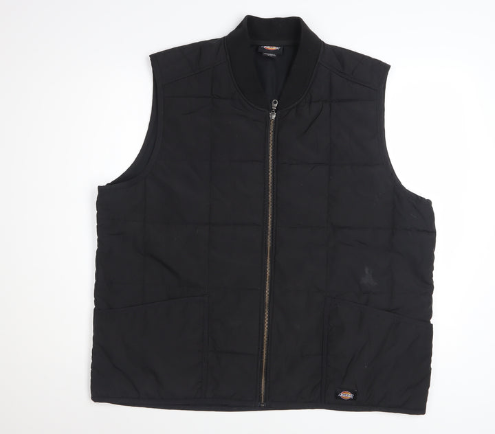 Dickies Men’s Black Quilted Work Bodywarmer Waistcoat XL