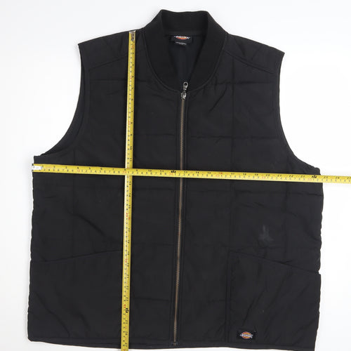 Dickies Men’s Black Quilted Work Bodywarmer Waistcoat XL