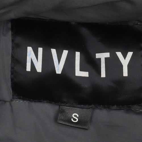 NVLTY Women's Grey Puffer Jacket S Hooded Quilted Winter Coat