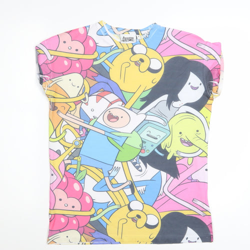 Adventure Time Womens Multicoloured Size 8 Cartoon Print T-Shirt