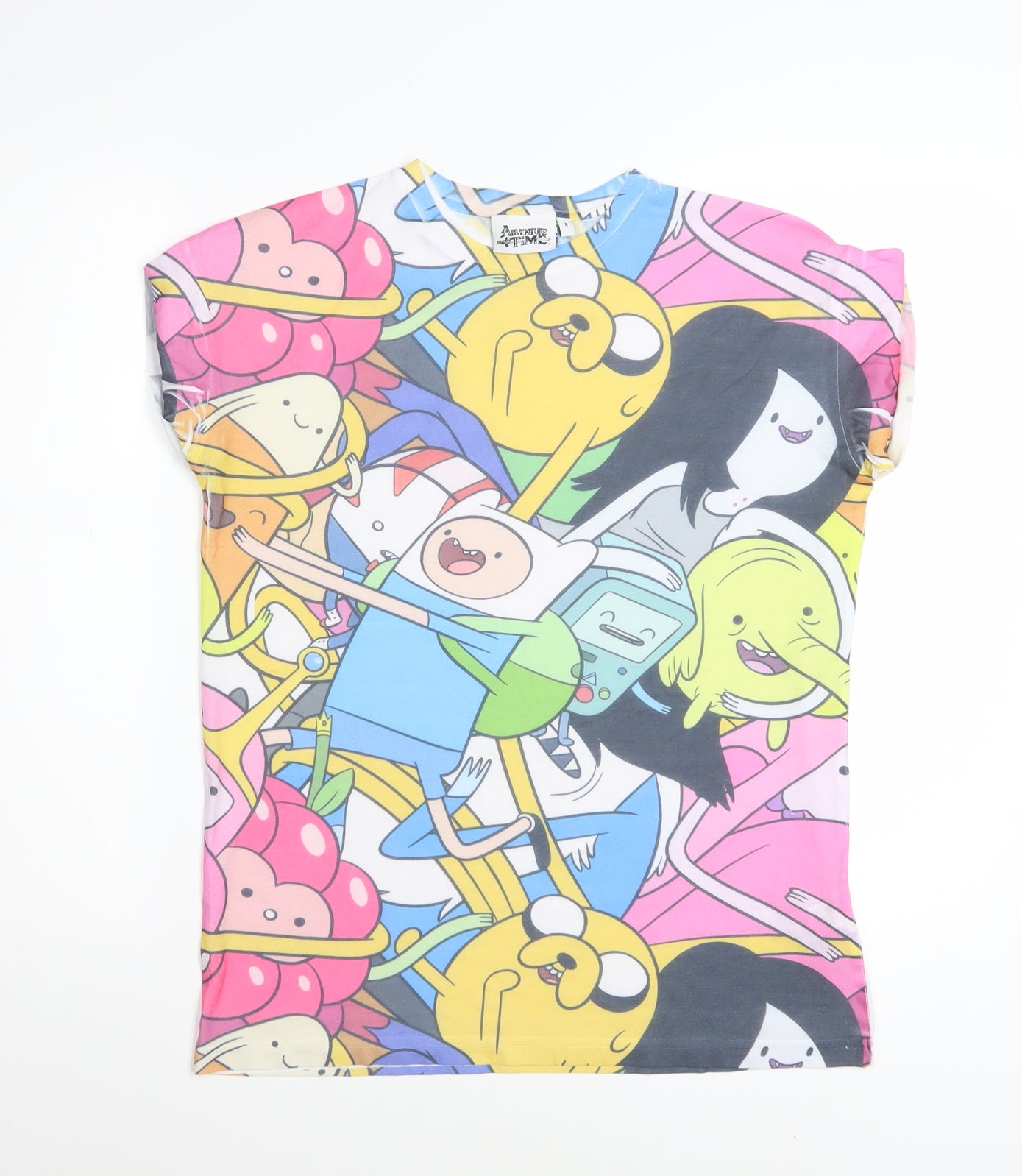 Adventure Time Womens Multicoloured Size 8 Cartoon Print T-Shirt
