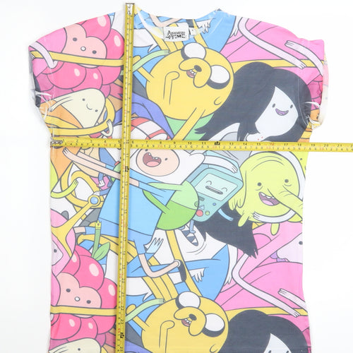 Adventure Time Womens Multicoloured Size 8 Cartoon Print T-Shirt