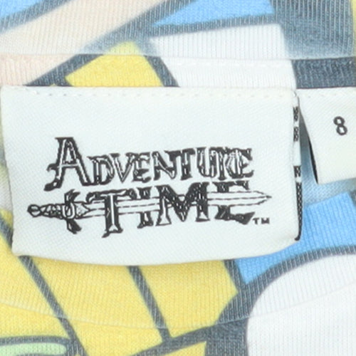 Adventure Time Womens Multicoloured Size 8 Cartoon Print T-Shirt