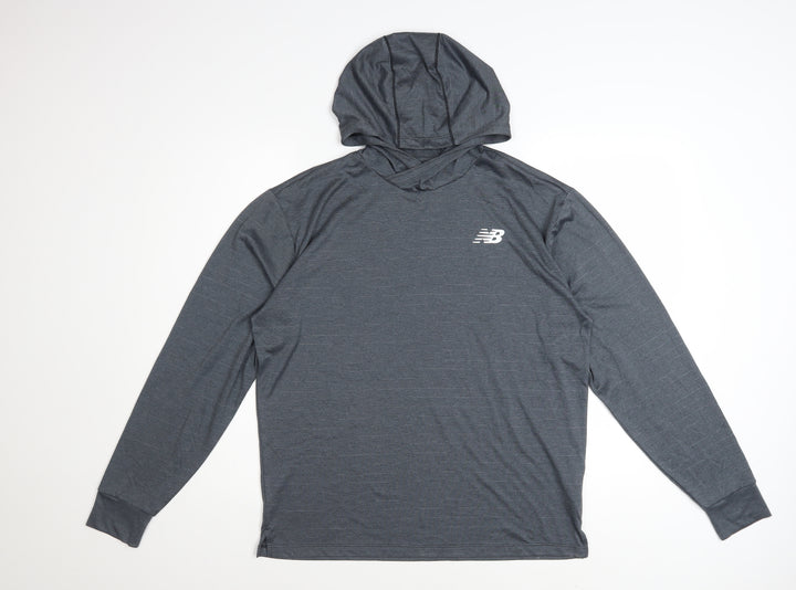 New Balance Men's Grey Pullover Athletic Hoodie S
