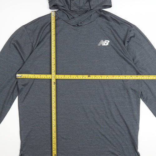 New Balance Men's Grey Pullover Athletic Hoodie S