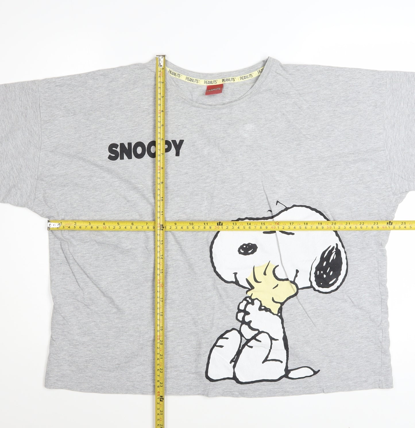 Peanuts Women’s Grey Snoopy Graphic T-Shirt Size 16 Relaxed Fit