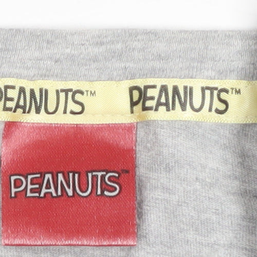 Peanuts Women’s Grey Snoopy Graphic T-Shirt Size 16 Relaxed Fit