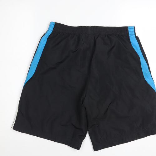 Adidas Men's Black Athletic Sports Shorts Size M Elastic Waist