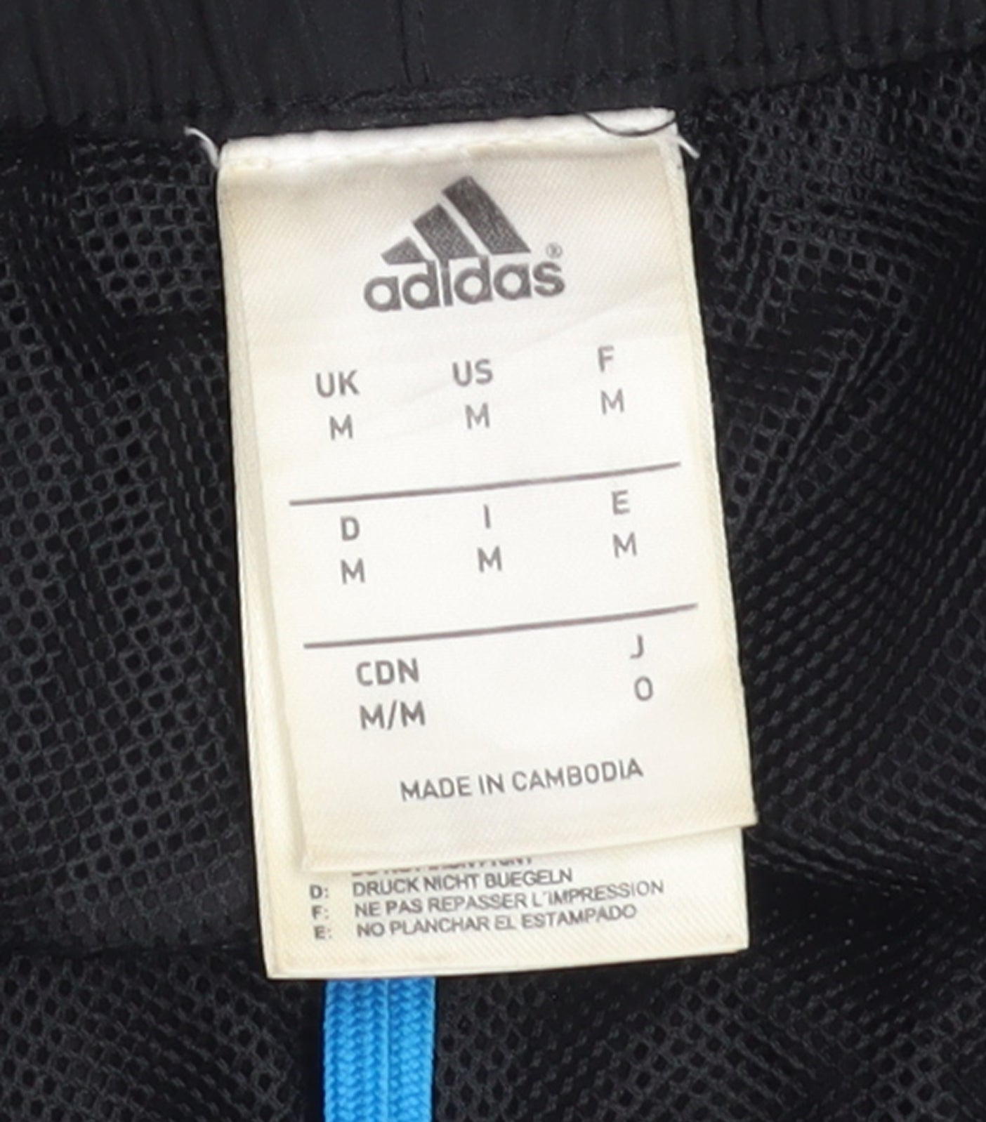 Adidas Men's Black Athletic Sports Shorts Size M Elastic Waist