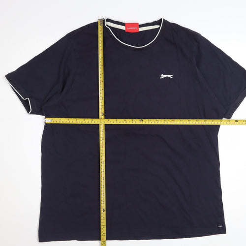 Slazenger Mens Blue XL Crew Neck Cotton T-Shirt