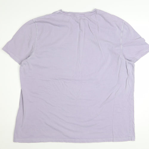 FatFace Men's Purple Organic Cotton XL Regular Fit T-Shirt