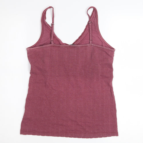 FatFace Womens Purple Lace Trim Cotton Camisole Tank Top UK 10
