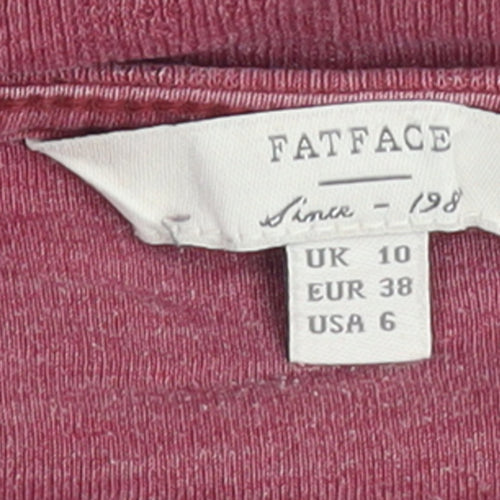 FatFace Womens Purple Lace Trim Cotton Camisole Tank Top UK 10