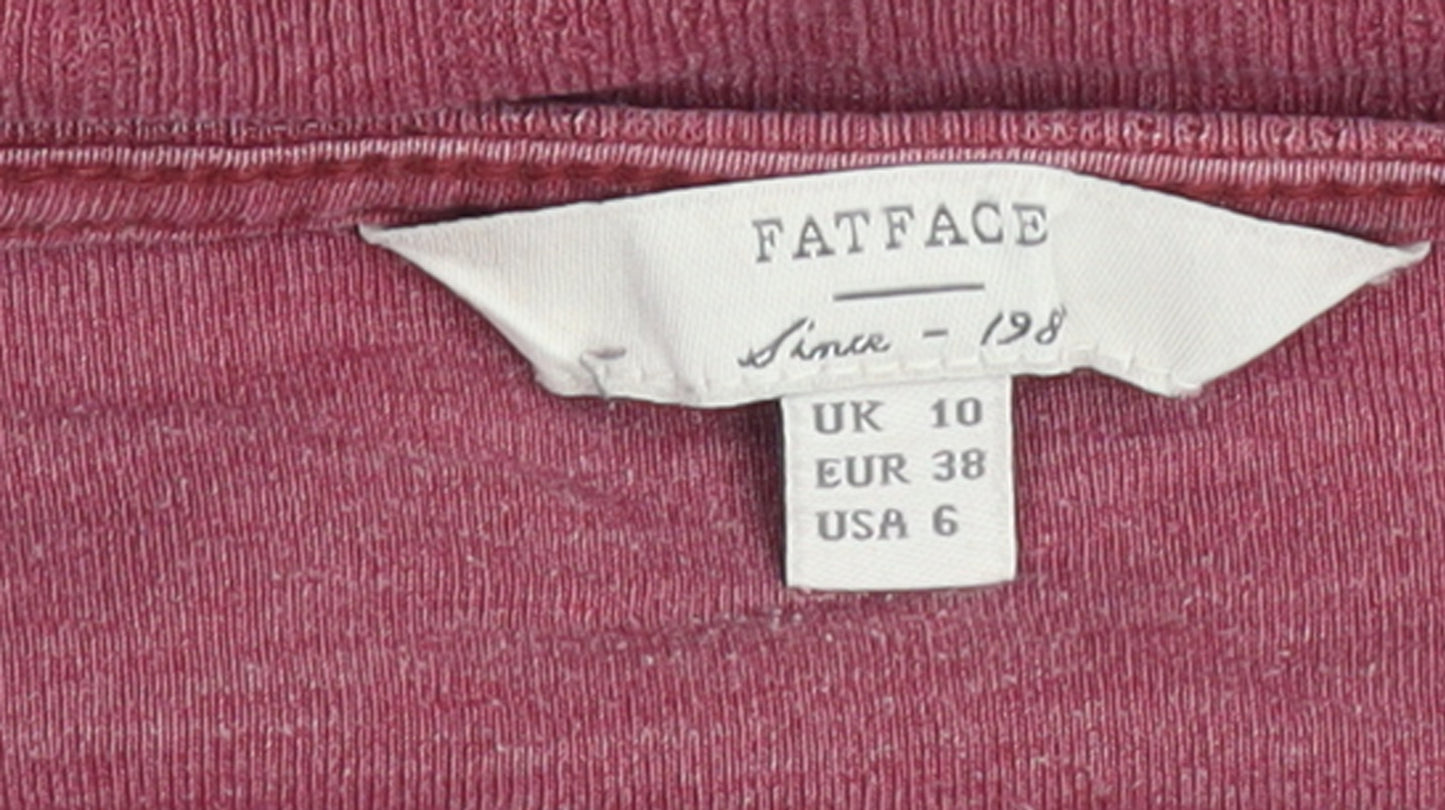FatFace Womens Purple Lace Trim Cotton Camisole Tank Top UK 10