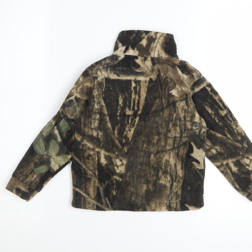 Columbia Boys Brown Camouflage Fleece Full Zip Jacket 4 Years
