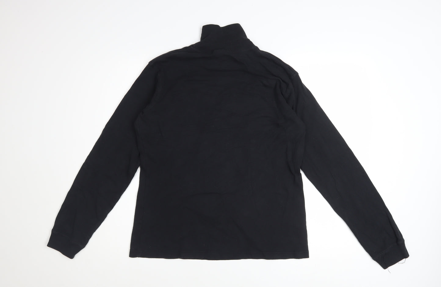 Campri Women's Black Roll Neck Long Sleeve Cotton Sports Top Size 16