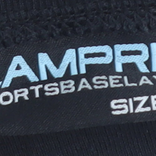 Campri Women's Black Roll Neck Long Sleeve Cotton Sports Top Size 16