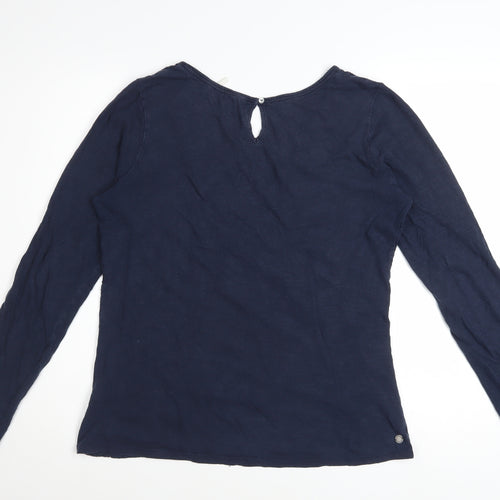 FatFace Women's Blue Long Sleeve Embroidered Tunic Blouse Size 12