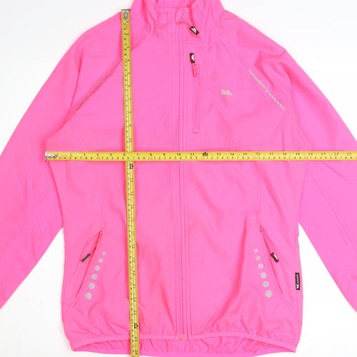 Trespass Womens Pink Windbreaker Jacket M Reflective Lightweight Outdoor