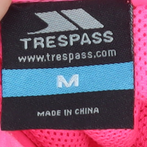 Trespass Womens Pink Windbreaker Jacket M Reflective Lightweight Outdoor