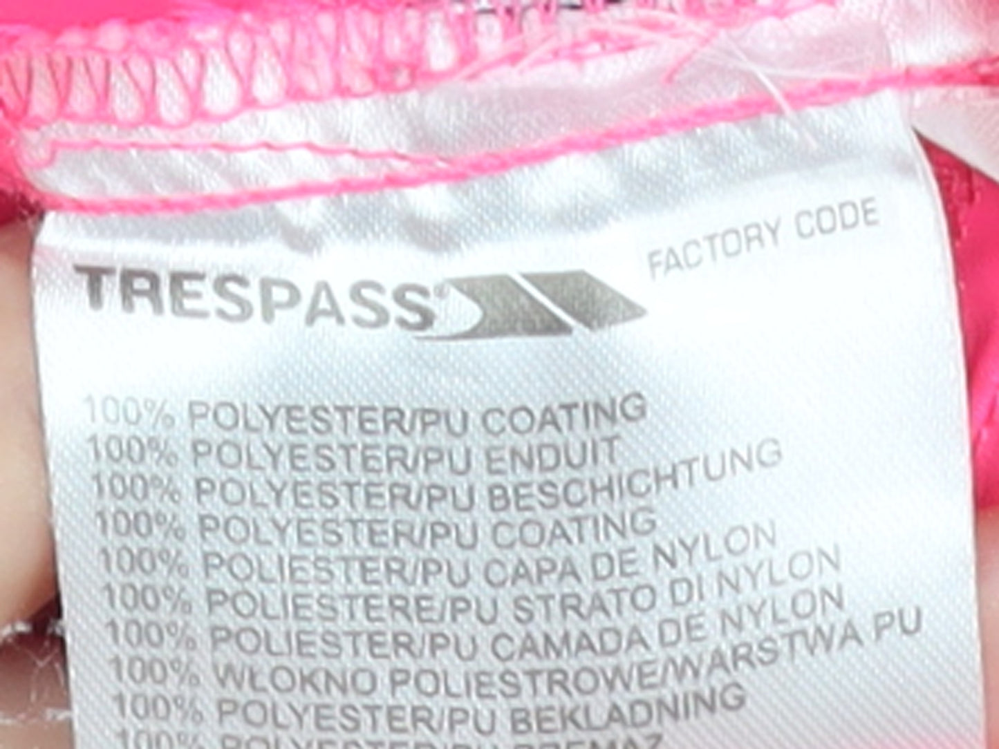 Trespass Womens Pink Windbreaker Jacket M Reflective Lightweight Outdoor