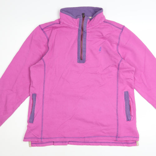 Wombat Women Pink 1/2 Zip Pullover Sweatshirt Size 16