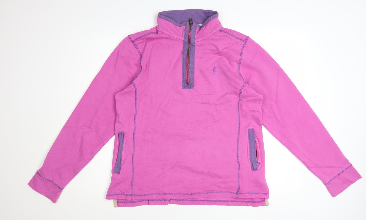 Wombat Women Pink 1/2 Zip Pullover Sweatshirt Size 16
