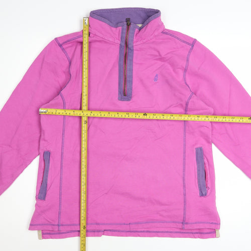 Wombat Women Pink 1/2 Zip Pullover Sweatshirt Size 16