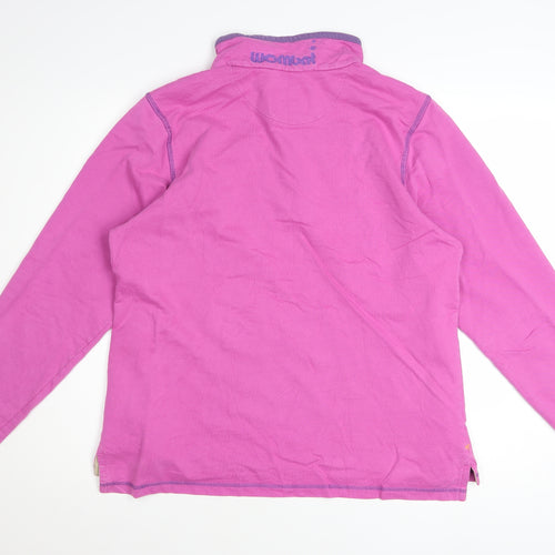 Wombat Women Pink 1/2 Zip Pullover Sweatshirt Size 16