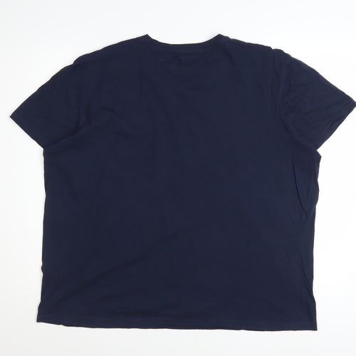 Jack & Jones Men's Blue XXL Cotton Crew Neck Graphic T-Shirt
