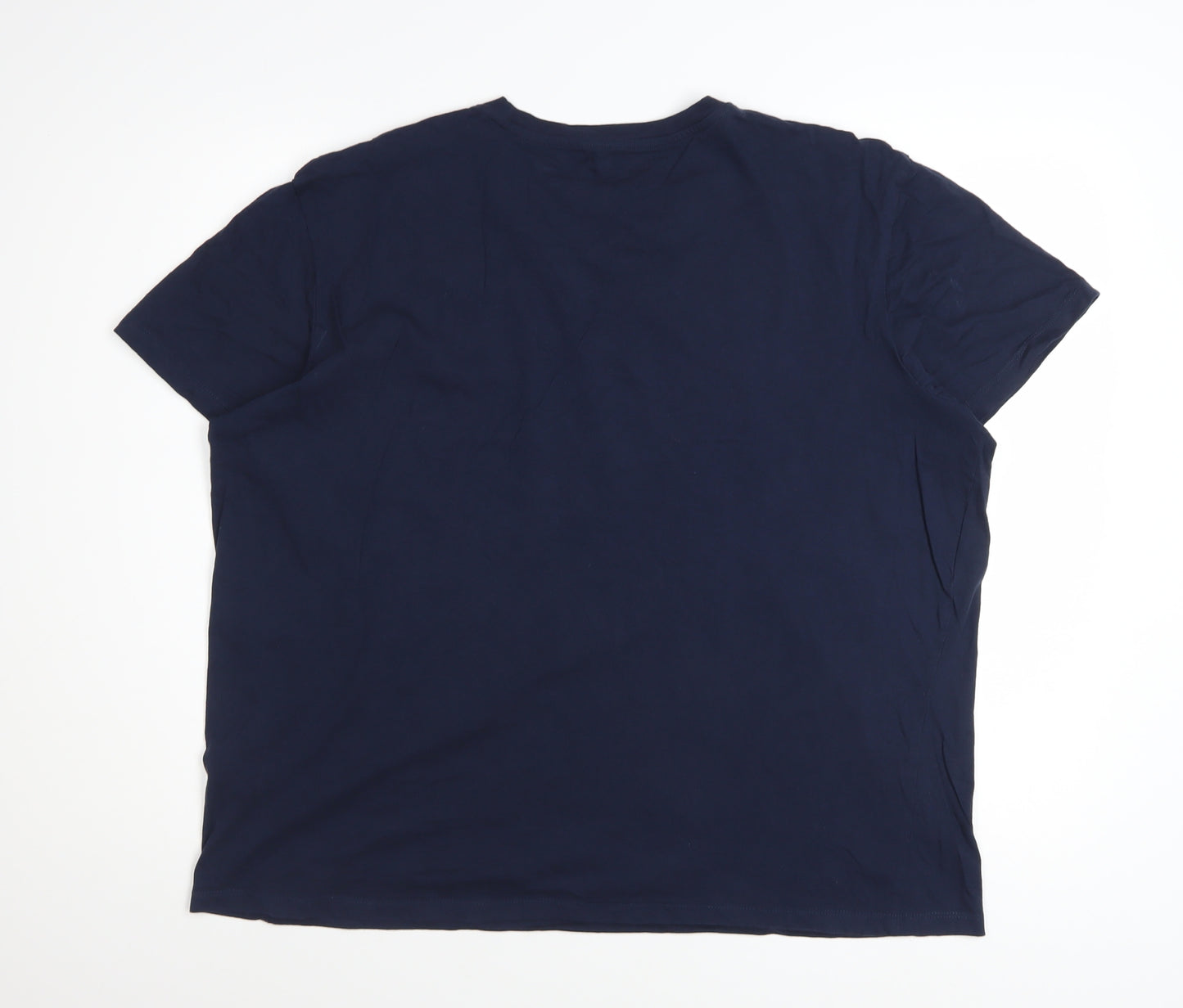 Jack & Jones Men's Blue XXL Cotton Crew Neck Graphic T-Shirt