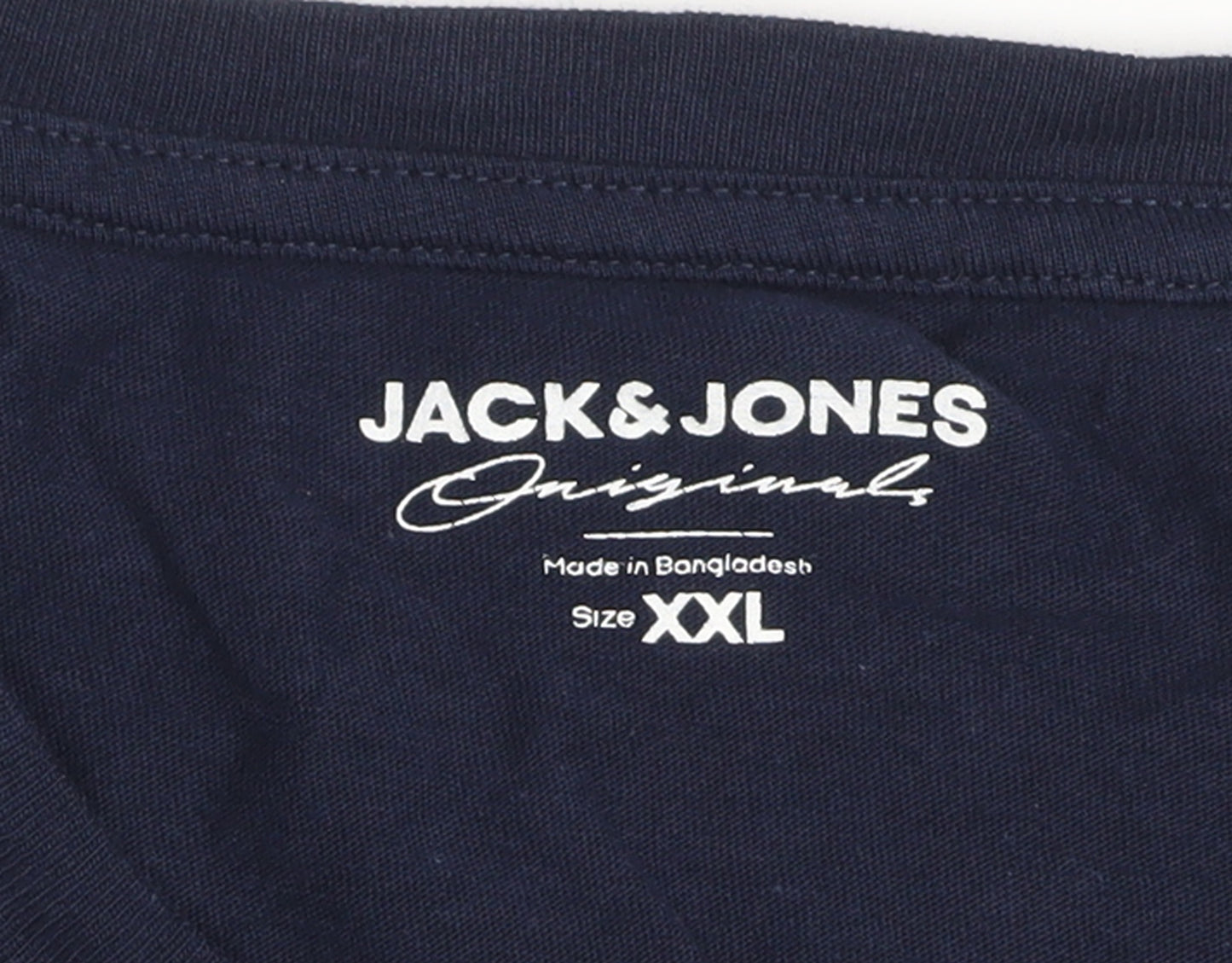 Jack & Jones Men's Blue XXL Cotton Crew Neck Graphic T-Shirt