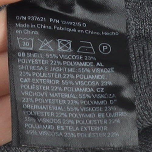 H&M Women's Grey Sleeveless Knit Button Blouse Size S