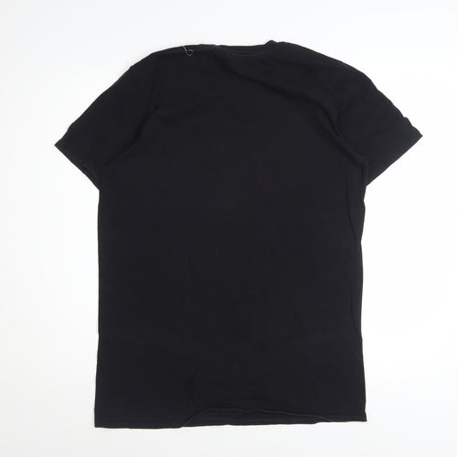 6TN Men's Black Funny Bicycle Graphic Cotton T-Shirt Size M