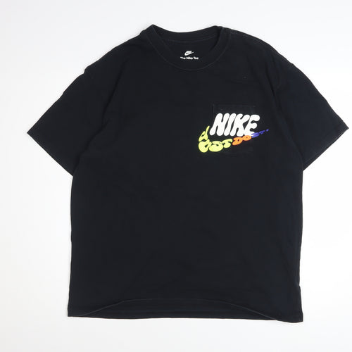 Nike Men's Black Loose Fit Graphic Pocket T-Shirt Size M